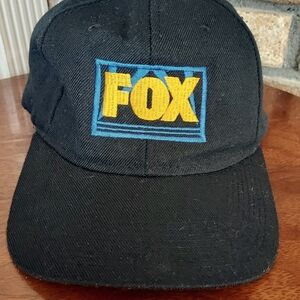 Fox Television Network Vintage Black Capco Snapback Hat Cap Embroidered Logo